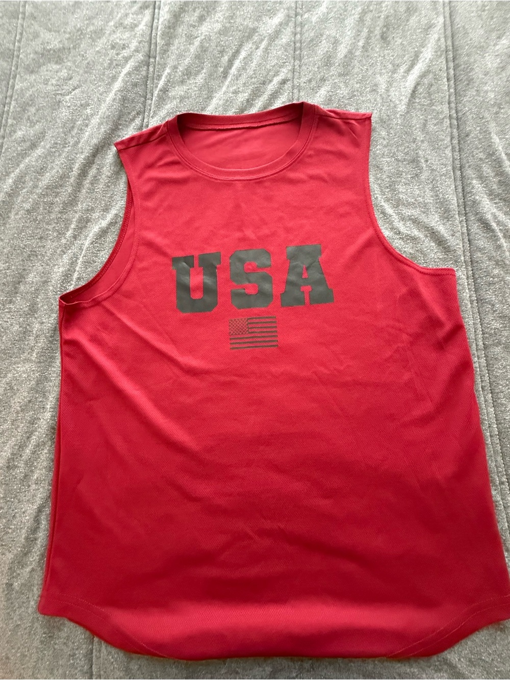 Men's Red USA Graphic Muscle Tank Top